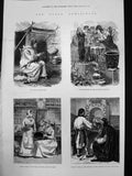 Old Paris Exhibition Turkish Shoemaker Dutch Women Champ De Mar 1878 Victorian