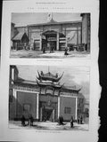 Old Paris Exhibition Japanese Building Chinese Building Champ De Mars