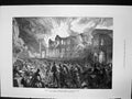 Old Antique Print Burning Turkish Government Offices Sublime Porte 1878 19th