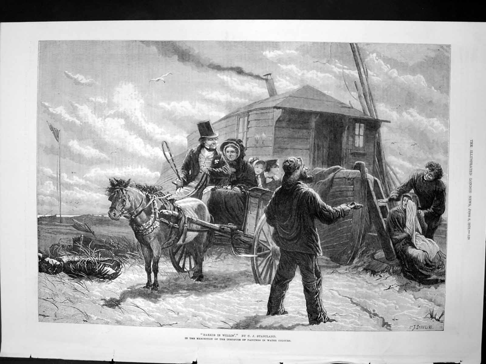 Old Barkis Is Willin C J Staniland Institute Painters Water Colours