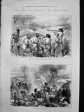Antique Old Print Kaffir War Tini Macomo Running Life WaterkloFingo Camp 1878
