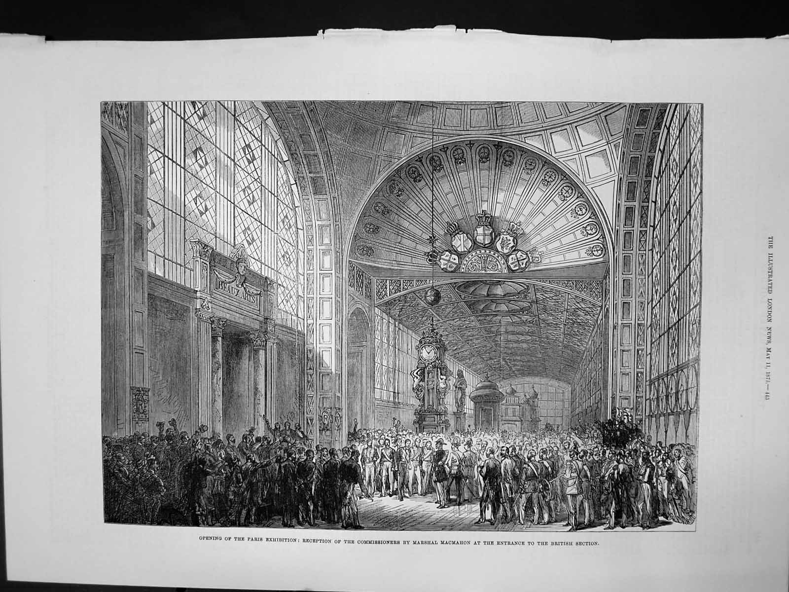 Old Opening Paris Exhibition Reception Commissioners M Macmahon 1878 Victorian