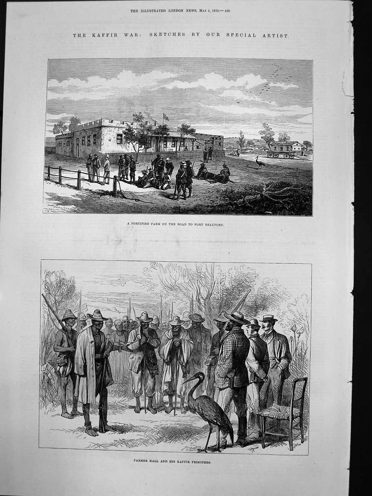 Old Kaffir War Farmer Hall Kaffir Prisoners Fortified Farm Beaufort