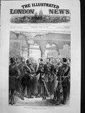 Antique Old Print Meeting General Skobeleff Osman Pasha Constantinople 1878