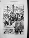 Antique Print Kaffir War Landing Place East London Embarking Surf Boat 1878