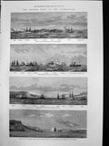 Old British Fleet Dardanelles Passing Isle Tenedos Chanak Hms Sultan