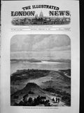 Antique Old Print Dardanelles From Kum Kaleh Castle Asia Tomb Patroclus 1878