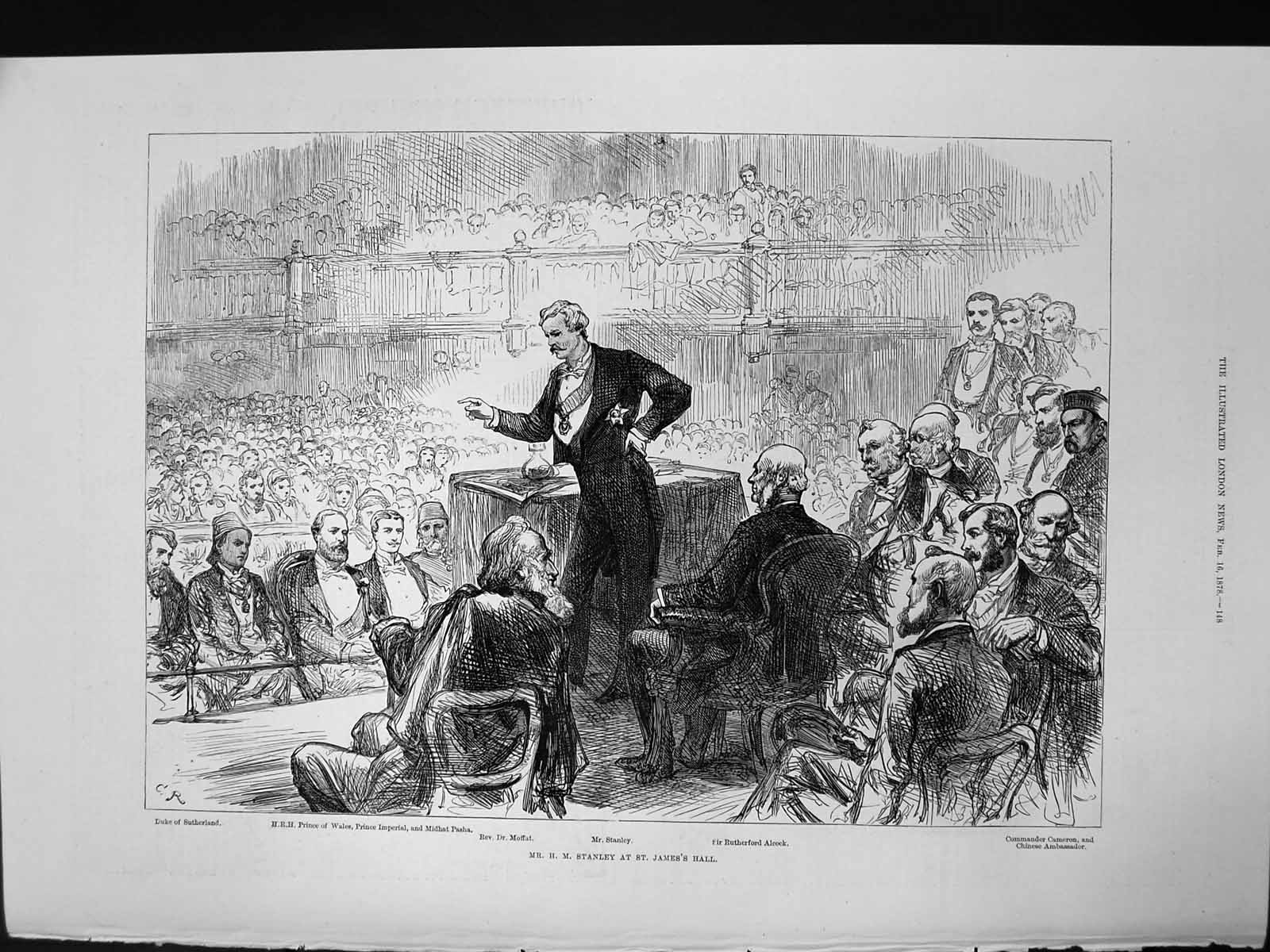 Old Mr H Stanley St James Hall Prince Wales Midhat Pasha Rev Moffat