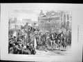 Original Old Antique Print Marriage King Queen Spain Madrid Procession 1878