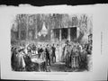 Original Old Antique Print Marriage King Queen Spain Church Atocha Madrid 1878