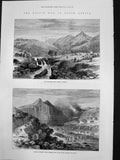 Antique Print Kaffir War Krelis Country Capt Rorkes Party Burning Huts 1878