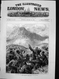 Old Antique Print Shipka Pass Death Lehmann Pasha Advanced Trenches 1878 19th