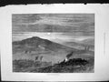 Original Old Antique Print Plevna After Surrender Fires Camp Tents 1878 19th