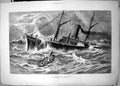 Old Timely Rescue C Davidson Escaping Sinking Ship Small Boat Storm