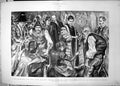 Antique Print Preparations Lord Mayors Show Footmen Coachmen Liveries 1894 19th