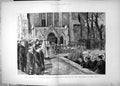 Old Antique Print Funeral Earl Beaconsfield Arrival Procession Vault 1881 19th