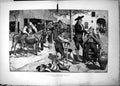 Old Street Barber Spain C S Reinhart Washing Man Clipping Donkey 1883 Victorian