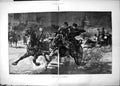 Original Old Antique Print Czar Comes Arriving City Carriage Night 1883 Damaged