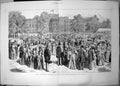 Original Old Antique Print Queens Garden Party Buckingham Palace 1887 Victorian