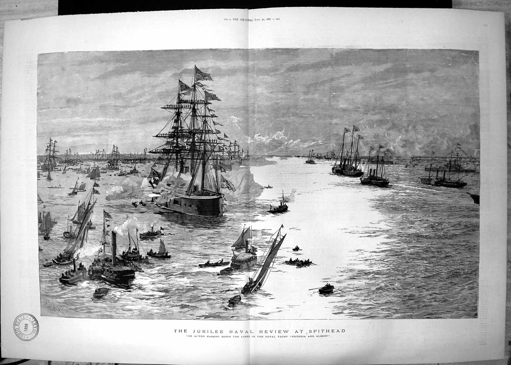 Old Jubilee Naval Review Spithead Queen Royal Yacht Victoria Albert