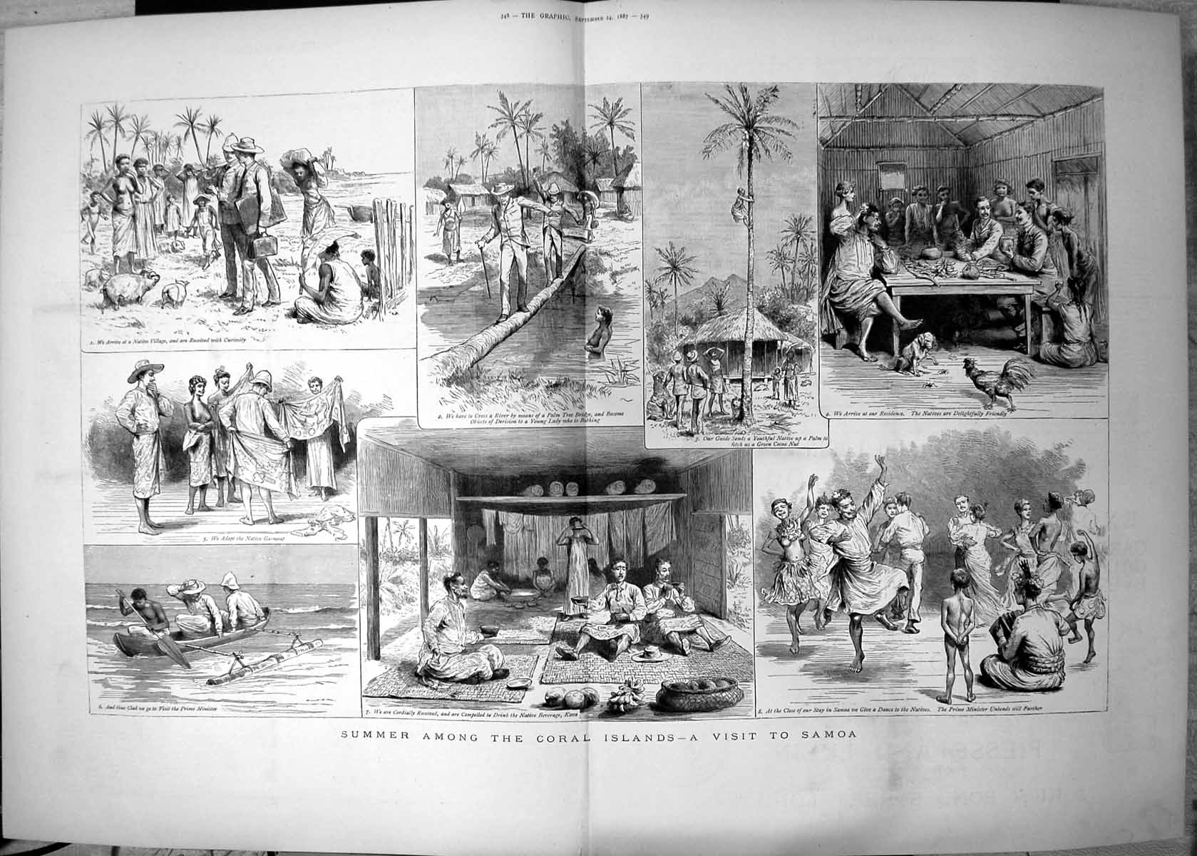 Old Summer Among Coral Islands Visit Samoa Dance Natives Drink Kava18 19th