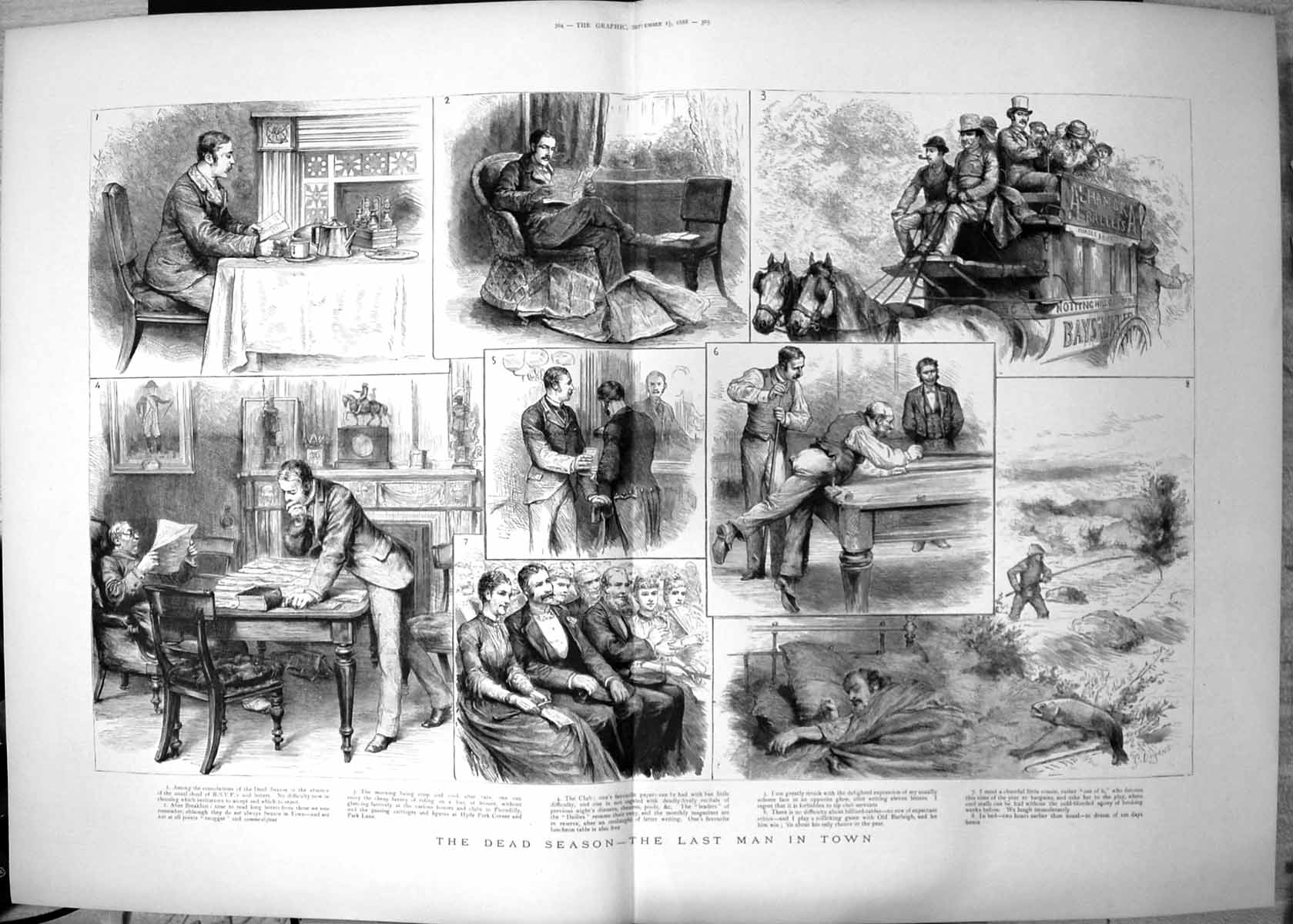 Old Dead Season Last Man In Town No Invitations Clubs Picadilly 1888 Victorian