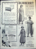 Antique Old Print Burberry Advert Coats Benger'S Food Swan Fountain Pen 1917