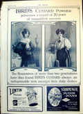 Antique Old Print Bird'S Custard Powder Fashions Advert Bleach Benger'S 1908