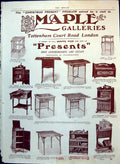 Old Print Maple & Co'S Presents Tables Writing Desks Adverts Argylls 1905 20th