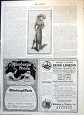 Antique Print Black White Costume Hat Allenburys' Foods Advert Perfume 1910
