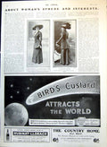 Antique Old Print Morning Costume Bird'S Custard Advert Eno'S Fruit Salt 1910