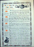 Antique Old Print Christmas Carol Oh I Hear The Glad Song Love en Days 1909