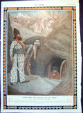 Antique Old Print Ali Baba And The Forty Thieves Aladdin Wonderful Lamp 1910
