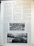 Antique Old Print Japanese Idea London Bridge George Meredith A Medal 1910 20th