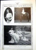Old Print Queen Mary And Youthful Family Royal Group On Day Marriage 1910 20th