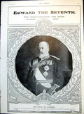 Old Print King Edward Seventh 1885-86 Tower Bridge Manchester Canal 1910 19th