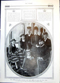 Old Print King Edward Queen Alexandra Family 1879-82 Truro Cathedral 1910 19th