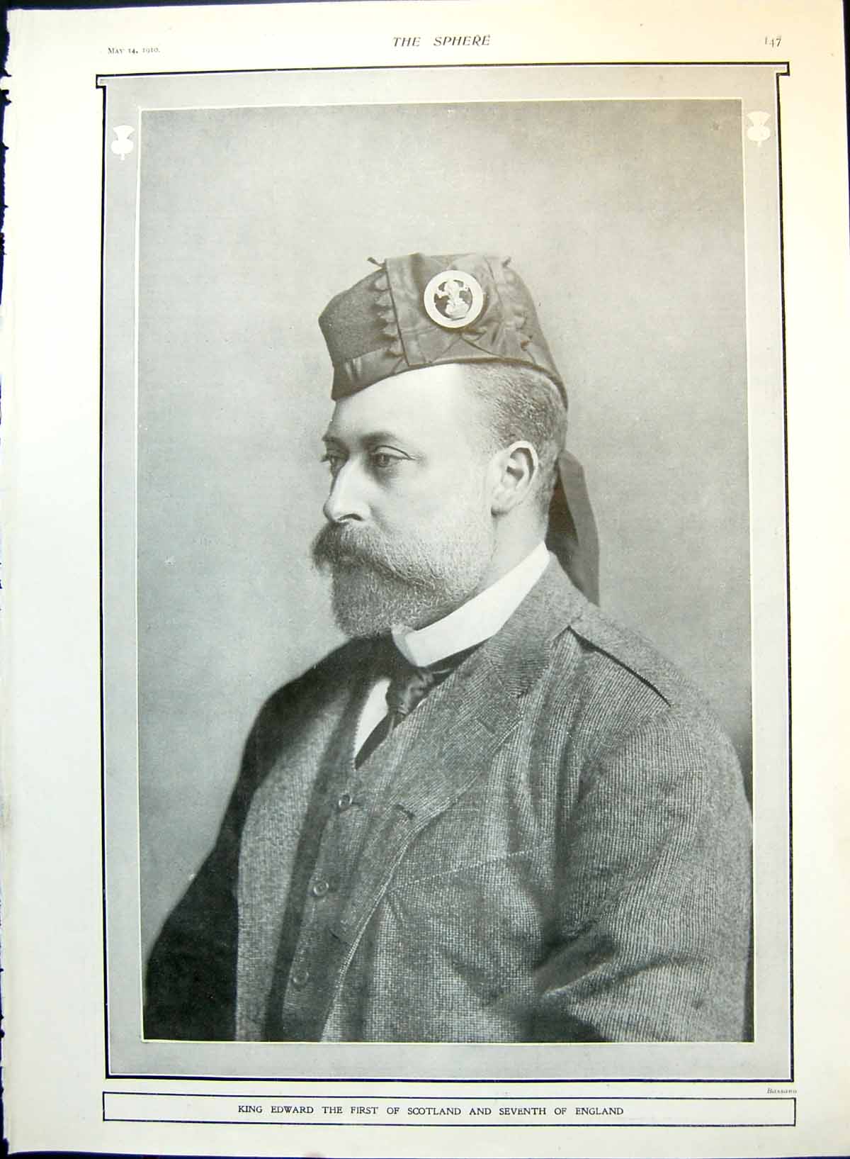 Old King Edward I Scotland Vii England 1855-57 Battle Sebastopol 1910 Victorian