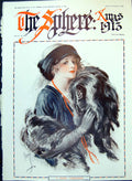 Antique Print Lady Fur Stole Merry Christmas St. Bride Iona Bethlehem 1913 20th