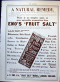 Old Antique Print Eno'S Fruit Salt Advert Christmas Eve Hymn Germany 1912 20th