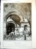 Antique Old Print Court Justice W Walcot Kremlin Moscow Washing Bridge 1916