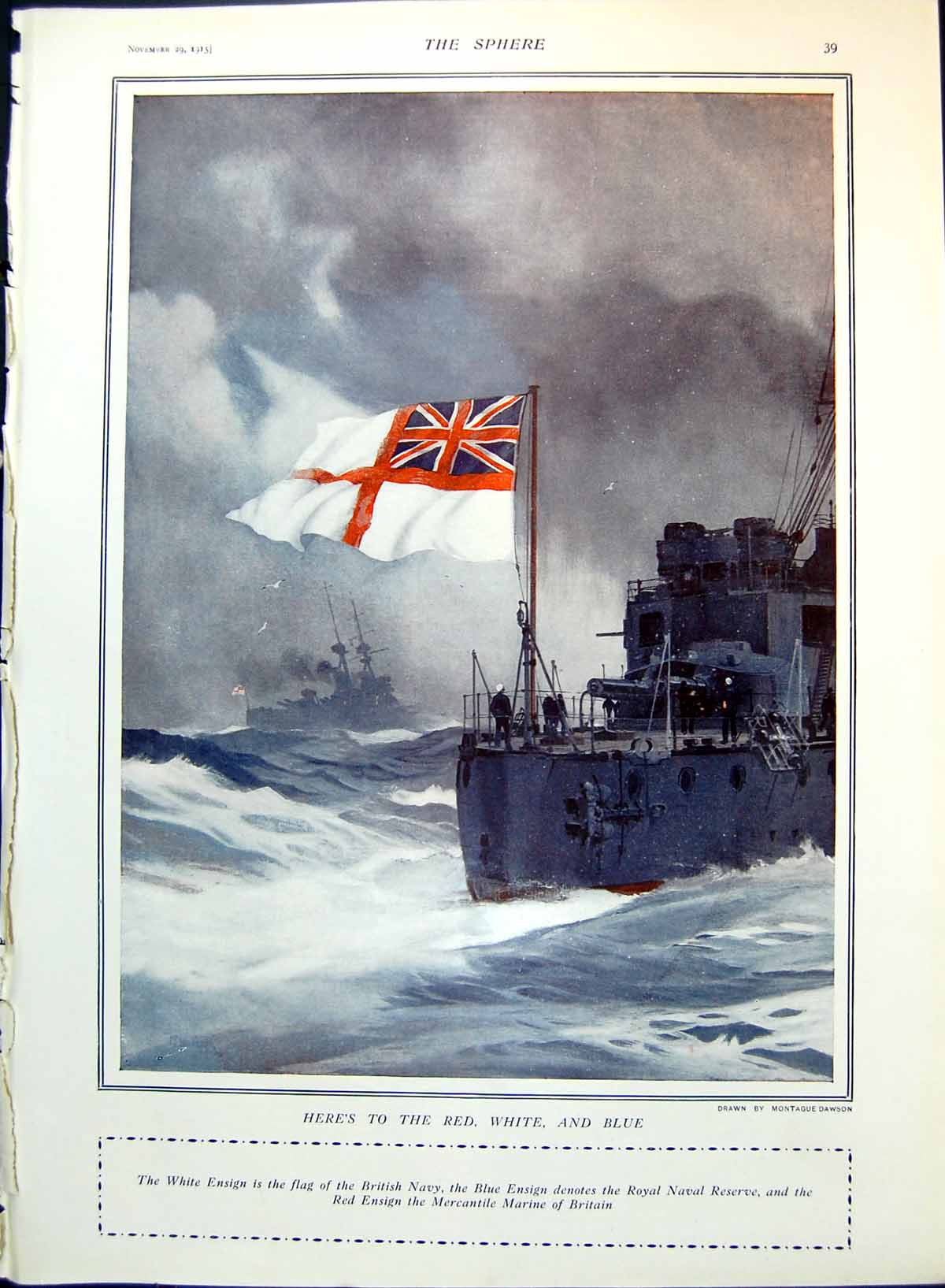 Old Heres Red White Blue Colors Ship M Dawson Dreams Battlefield 1915 20th