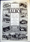 Old Print Invincible Talbot Advert War Service Saluting Kilted Lads 1917 20th