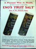 Antique Old Print Eno'S Fruit Salt Colour Advert Chickens Breakfast Snow 1917