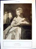 Antique Old Print Lady Poulett George Romney Seventeen Nineteen Blampied 1917