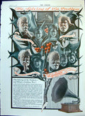 Antique Old Print Solving Problem What Buy Christmas Gramopohone Advert 1910