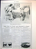 Old Print Little Boy Asking Mummy Pray For Rain Chair Bedside Teddy 1913 20th