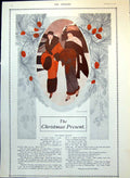 Antique Print The Christmas Present Two Ladies Walking Muffled In Furs 1913