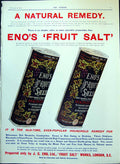 Old Print Eno'S Fruit Salt Colour Advertisement Grapevines Packaging 1915 20th
