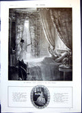 Old Print Le Reveil From Painting Jules Alexis Muenier Lady Bed Maid 1915 20th